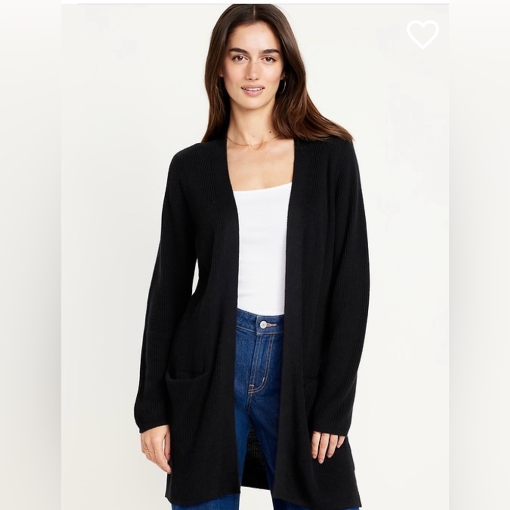 NWT Open Front Cardigan, Black Jack, Sz Large